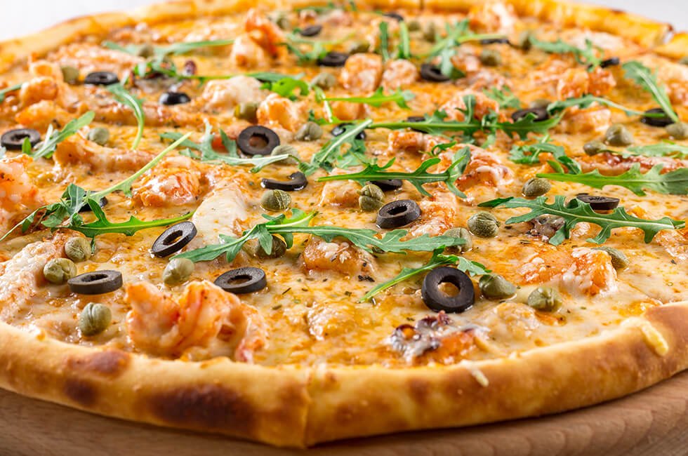 Pizza aux olives