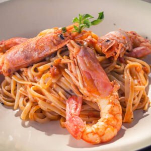 Pâtes spéciales aux crevettes